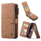 CaseMe Crazy Horse Texture Detachable Multifunctional Horizontal Flip Leather Case for Galaxy S10e, with Card Slot & Holder & Zipper Wallet & Photo Frame(Brown) - 1