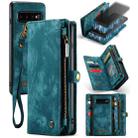 For Samsung Galaxy S10+ CaseMe-008 Detachable Multifunctional Flip Leather Phone Case(Blue) - 1