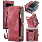 For Samsung Galaxy S10+ CaseMe-008 Detachable Multifunctional Flip Leather Phone Case(Red) - 1