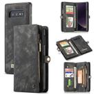 CaseMe Detachable Multifunctional Horizontal Flip Leather Case for Galaxy S10e, with Card Slot & Holder & Zipper Wallet & Photo Frame(Black) - 1