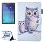 For Galaxy Tab E 9.6 / T560 Lovely Cartoon Wave Owl Pattern Horizontal Flip Leather Case with Holder & Card Slots & Pen Slot - 1