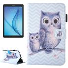 For Galaxy Tab E 8.0 / T377 Lovely Cartoon Wave Owl Pattern Horizontal Flip Leather Case with Holder & Card Slots & Pen Slot - 1