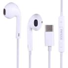 M25 USB-C / Type-C Interface Stereo Dynamic Bass Earphone with Mic(White) - 1