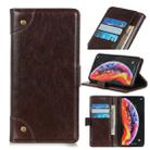 Copper Buckle Nappa Texture Horizontal Flip Leather Case for Galaxy A40, with Holder & Card Slots & Wallet (Coffee) - 1