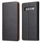 Horizontal Flip PU Leather Case for Galaxy S10, with Holder & Card Slot & Wallet(Black) - 1