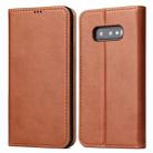 Horizontal Flip PU Leather Case for Galaxy S10e, with Holder & Card Slot & Wallet(Brown) - 1