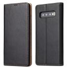 Horizontal Flip PU Leather Case for Galaxy S10+, with Holder & Card Slot & Wallet(Black) - 1