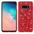Glitter Powder Shockproof TPU Protective Case for Galaxy S10 (Red) - 1