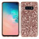 Glitter Powder Shockproof TPU Protective Case for Galaxy S10 (Rose Gold) - 1