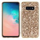 Glitter Powder Shockproof TPU Protective Case for Galaxy S10+ (Gold) - 1
