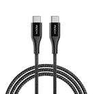 ROCK 1m USB-C / Type-C to USB Metal Weave Style Fast Charging Data Cable(Black) - 1