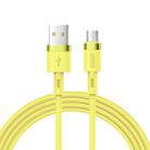 JOYROOM S-1224N2 1.2m 2.4A USB to Micro USB Silicone Data Sync Charge Cable (Yellow) - 1