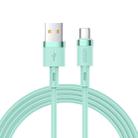 JOYROOM S-1224N2 1.2m 2.4A USB to USB-C / Type-C Silicone Data Sync Charge Cable (Green) - 1