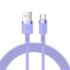 JOYROOM S-1224N2 1.2m 2.4A USB to USB-C / Type-C Silicone Data Sync Charge Cable (Purple) - 1
