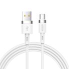 JOYROOM S-1224N2 1.2m 2.4A USB to USB-C / Type-C Silicone Data Sync Charge Cable (White) - 1