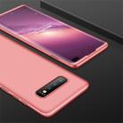 GKK Three Stage Splicing Full Coverage PC Case for Galaxy S10+ (Rose Gold) - 1