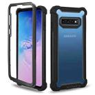 Four-corner Shockproof All-inclusive Transparent Space Case for Galaxy S10e (Black) - 1