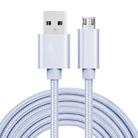 3A Woven Style Metal Head Micro USB to USB Data / Charger Cable, Cable Length: 3m(Silver) - 1