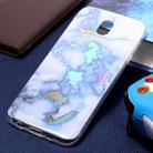 For Galaxy J7 (2017) (EU Version) Blue Gold Marble Pattern Soft TPU Protective Back Cover Case - 1