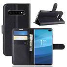 Litchi Texture Horizontal Flip Leather Case for Galaxy S10 , with Wallet & Holder & Card Slots(Black) - 1