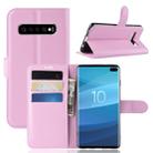 Litchi Texture Horizontal Flip Leather Case for Galaxy S10 , with Wallet & Holder & Card Slots(Pink) - 1