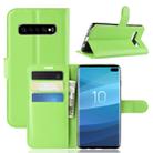 Litchi Texture Horizontal Flip Leather Case for Galaxy S10 , with Wallet & Holder & Card Slots(Green) - 1