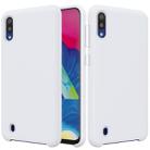 Solid Color Liquid Silicone Shockproof Full Coverage Case for Galaxy M10(White) - 1