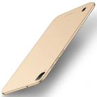 MOFI Frosted PC Ultra-thin Full Coverage Case for Galaxy M10 (Gold) - 1