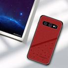 PINWUYO Full Coverage Waterproof Shockproof PC+TPU+PU Case for Galaxy S10 (Red) - 1