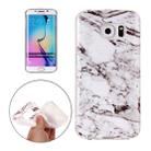 For Galaxy S6 Edge / G925 White Marbling Pattern Soft TPU Protective Back Cover Case - 1