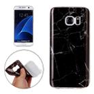For Galaxy S7 / G930 Black Marbling Pattern Soft TPU Protective Back Cover Case - 1