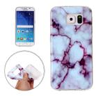 For Galaxy S6 / G920 Purple Marbling Pattern Soft TPU Protective Back Cover Case - 1