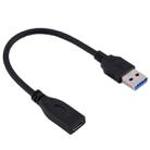 USB 3.0 Male to USB-C / Type-C 3.1 Female Adapter Cable, Cable Length: About 20cm(Black) - 1