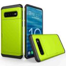 Shockproof Rugged Armor Protective Case for Galaxy S10+, with Card Slot (Green) - 1