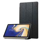 ENKAY Silk Texture Horizontal Flip PU Leather Case for Galaxy Tab S4 10.5 / T835, with Three-folding Holder & Sleep / Wake-up Function(Black) - 1