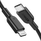 ANKER PowerLine II USB-C / Type-C to 8 Pin MFI Certificated Data Cable, Length: 0.9m(Black) - 1