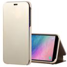 Electroplating Mirror Horizontal Flip Leather Case for Galaxy A6 (2018) , with Holder(Gold) - 1
