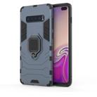 PC + TPU Shockproof Protective Case for Samsung Galaxy S10 Plus, with Magnetic Ring Holder(Navy Blue) - 1