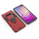 PC + TPU Shockproof Protective Case for Samsung Galaxy S10 Plus, with Magnetic Ring Holder(Red) - 4