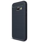 For Smasung Galaxy A3 A320 (2017) Brushed Carbon Fiber Texture Shockproof TPU Protective Case(Dark Blue) - 2