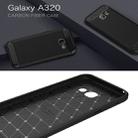 For Smasung Galaxy A3 A320 (2017) Brushed Carbon Fiber Texture Shockproof TPU Protective Case(Dark Blue) - 6
