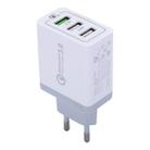 XHF30W 3 QC3.0 USB Fast Charging Wall Charger, EU Plug - 1