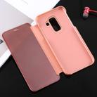 Electroplating Mirror Horizontal Flip Leather Case for Galaxy J8 (2018) , with Holder (Rose Gold) - 4