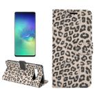 Leopard Texture PU + TPU Horizontal Flip Leather Case for Galaxy S10 Plus, with Holder & Card Slots & Wallet (Brown) - 1