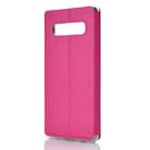 Horizontal Flip Leather Case for Galaxy S10e, with Holder & Call Display ID (Magenta) - 3