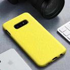 Starry Series Shockproof  Straw Material + TPU Protective Case for Galaxy S10e(Yellow) - 1