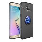 Shockproof TPU Case for Galaxy S7 Edge, with Holder (Black Blue) - 1