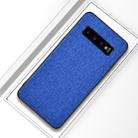 Shockproof Cloth Texture PC+ TPU Protective Case for Galaxy S10+ (Dark Blue) - 1