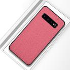 Shockproof Cloth Texture PC+ TPU Protective Case for Galaxy S10+ (Pink) - 1