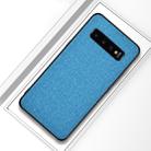 Shockproof Cloth Texture PC+ TPU Protective Case for Galaxy S10+ (Blue) - 1